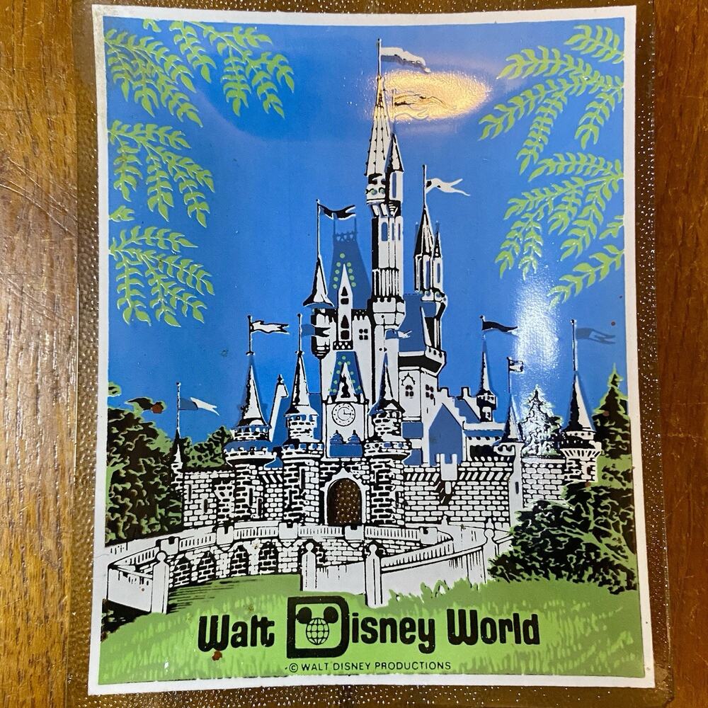 Vintage 70’s Walt Disney World Cinderella’s castle Glass Vintage Souvenir Gift
